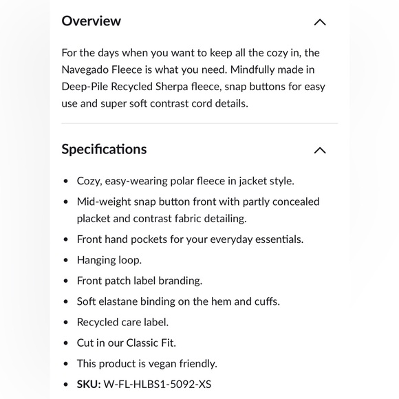 Passenger Navegado Recycled Polar Fleece Jacket Size Small - Picture 8 of 9